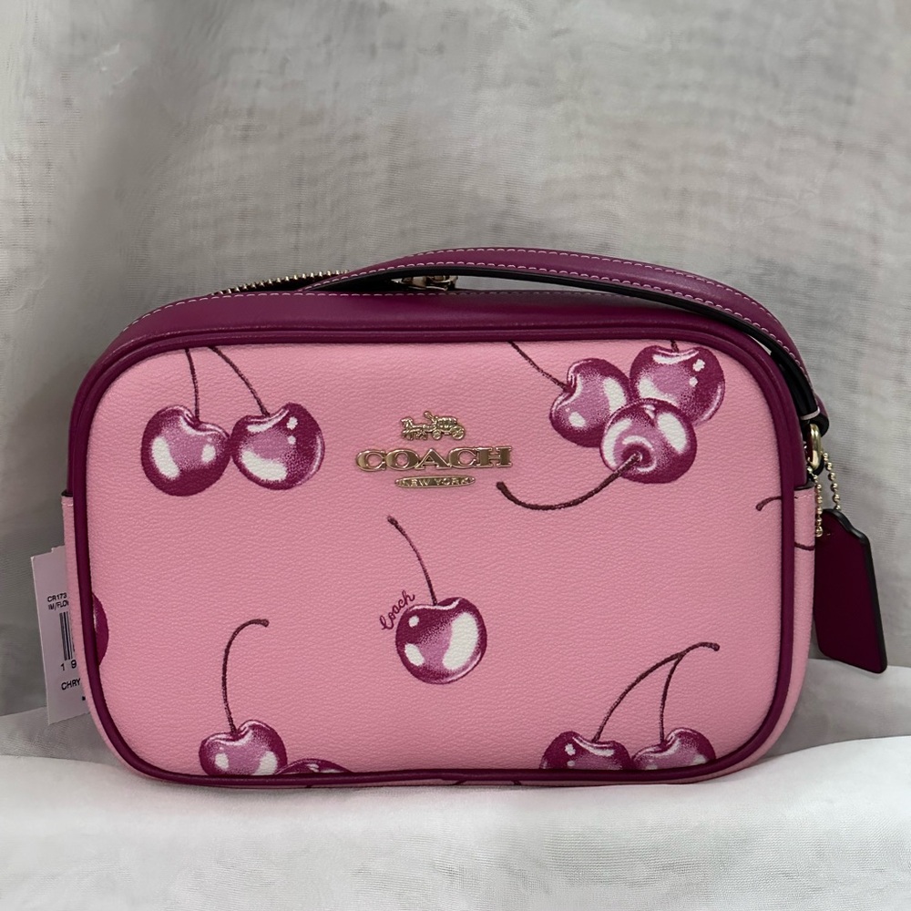 Coach mini Jamie camera bag with cherry print